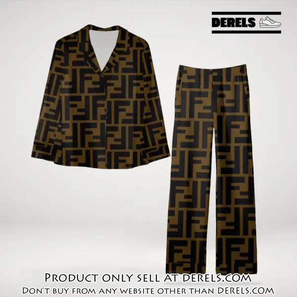 Trending luxury fendi satin pajama set pjs1051 dr3448431